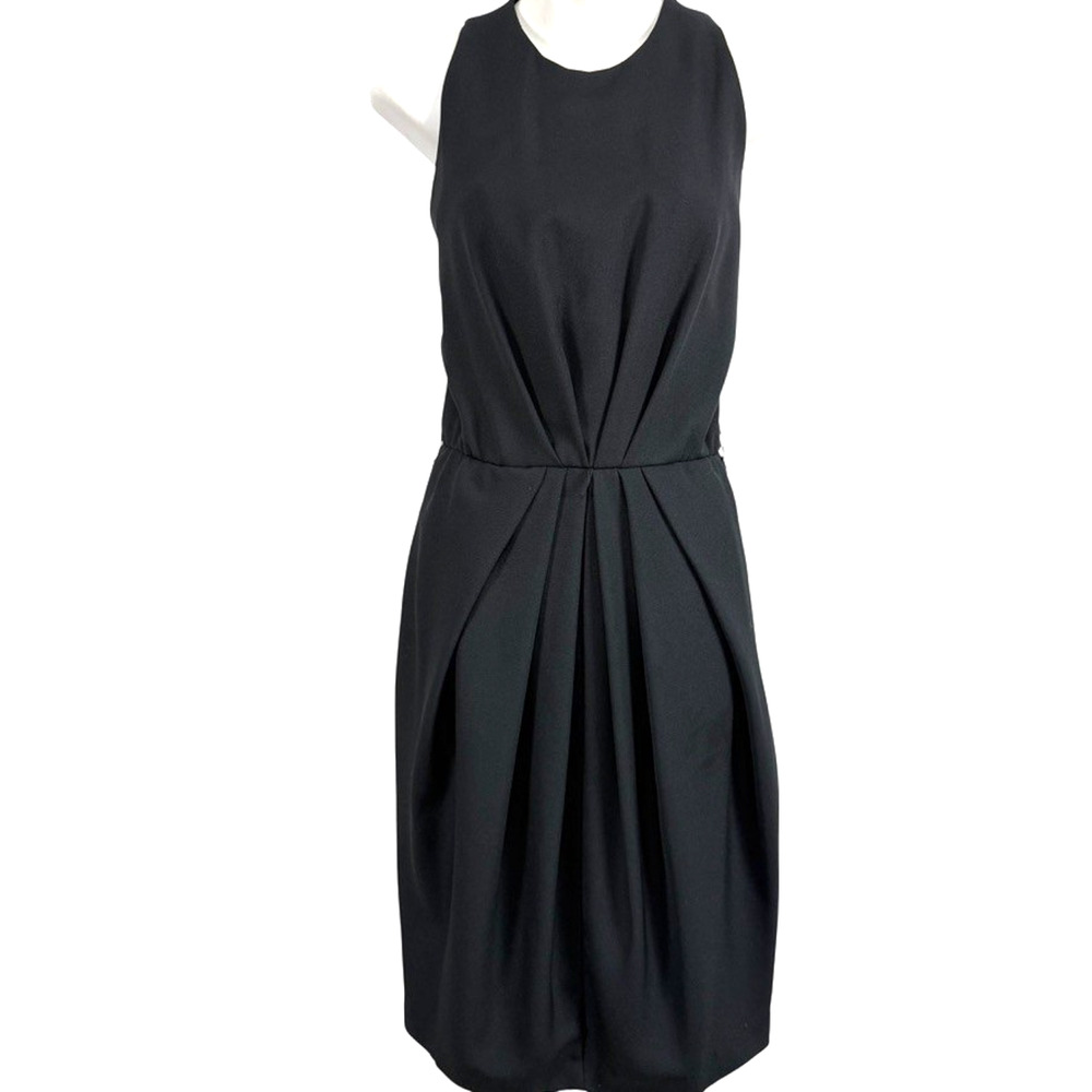 Jessica Howard Y2K Vintage Black Ruched Key Hole Back Dress USA Made sz 9 / 10